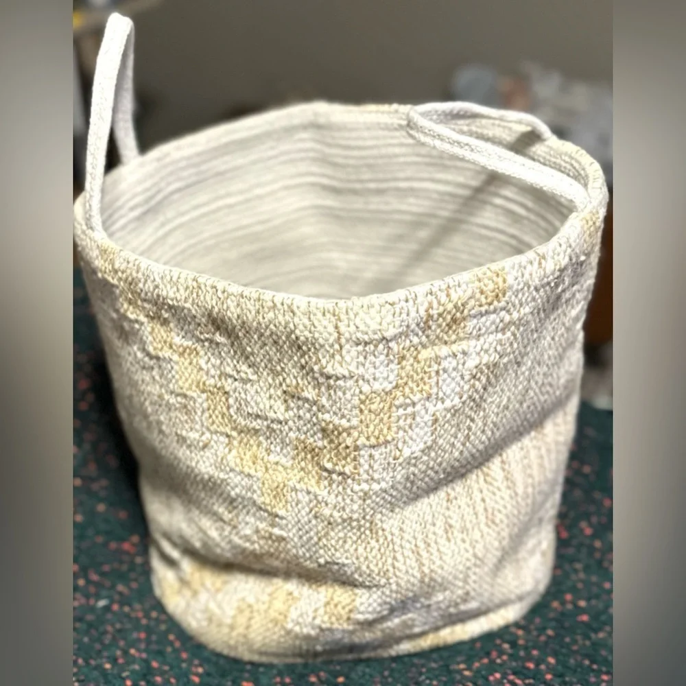 Anthropologie Celma Indoor Outdoor Storage Basket NWOT